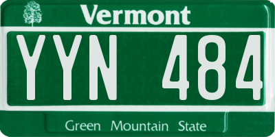 VT license plate YYN484