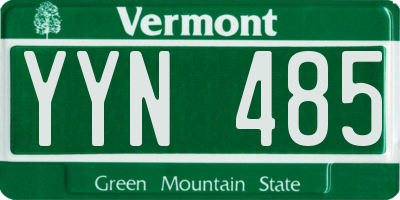 VT license plate YYN485