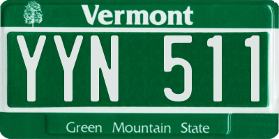 VT license plate YYN511