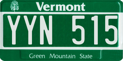 VT license plate YYN515