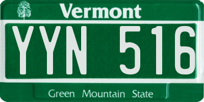 VT license plate YYN516