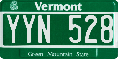 VT license plate YYN528