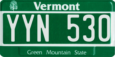 VT license plate YYN530