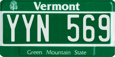 VT license plate YYN569