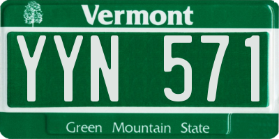 VT license plate YYN571