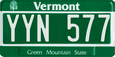 VT license plate YYN577