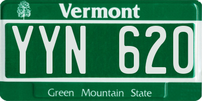 VT license plate YYN620