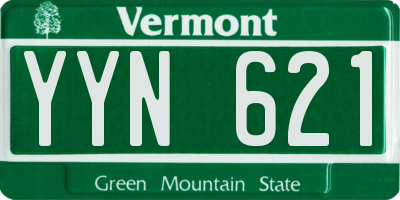 VT license plate YYN621