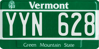 VT license plate YYN628