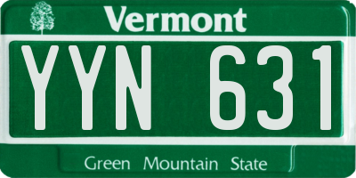 VT license plate YYN631