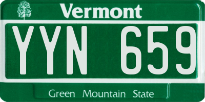 VT license plate YYN659