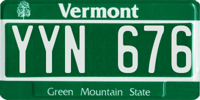 VT license plate YYN676