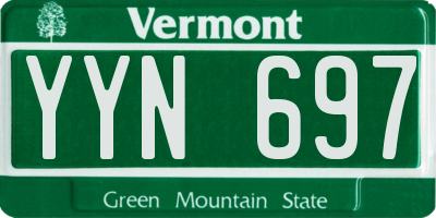 VT license plate YYN697