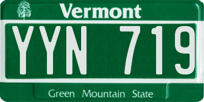 VT license plate YYN719