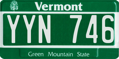 VT license plate YYN746