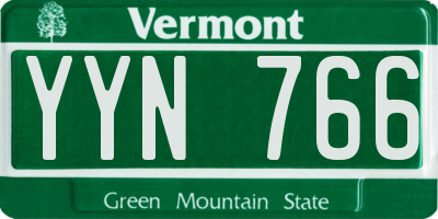 VT license plate YYN766