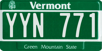 VT license plate YYN771