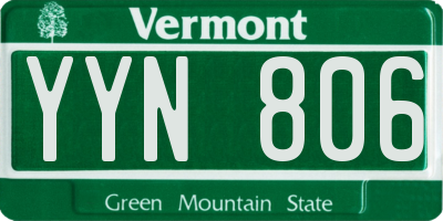 VT license plate YYN806