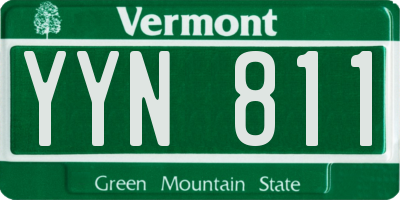 VT license plate YYN811
