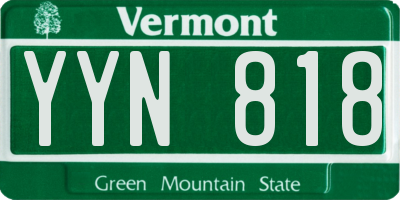 VT license plate YYN818