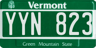 VT license plate YYN823