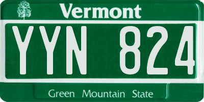 VT license plate YYN824