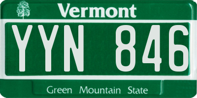 VT license plate YYN846