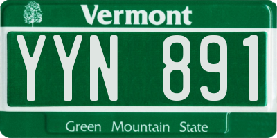 VT license plate YYN891
