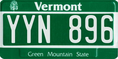 VT license plate YYN896