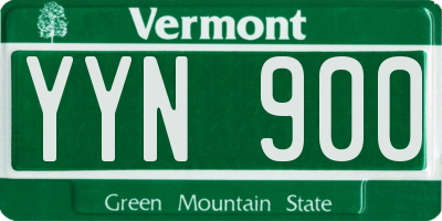 VT license plate YYN900