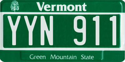 VT license plate YYN911