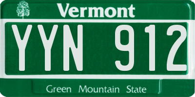 VT license plate YYN912