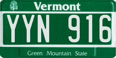 VT license plate YYN916
