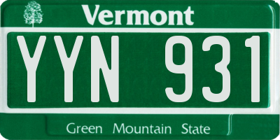 VT license plate YYN931