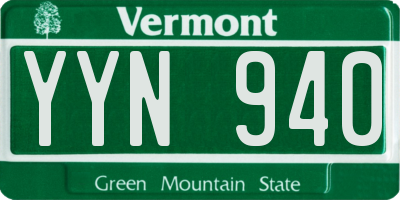 VT license plate YYN940