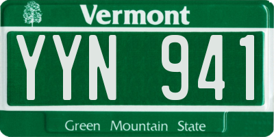 VT license plate YYN941