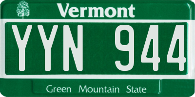 VT license plate YYN944