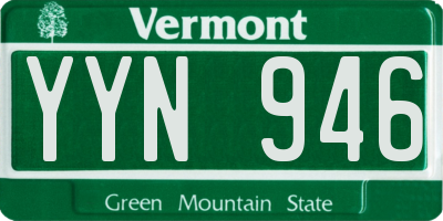 VT license plate YYN946