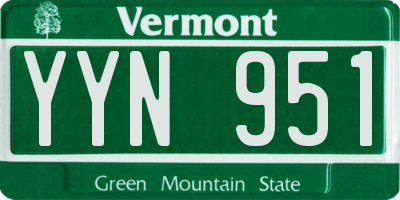 VT license plate YYN951