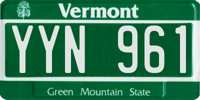 VT license plate YYN961