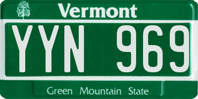 VT license plate YYN969