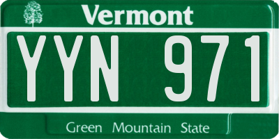 VT license plate YYN971