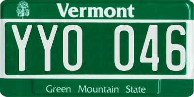 VT license plate YYO046