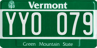 VT license plate YYO079