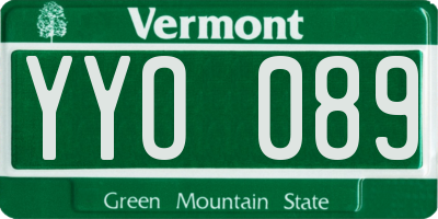 VT license plate YYO089