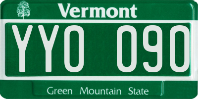 VT license plate YYO090