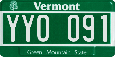VT license plate YYO091