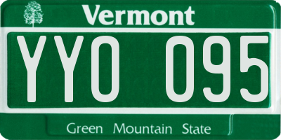 VT license plate YYO095