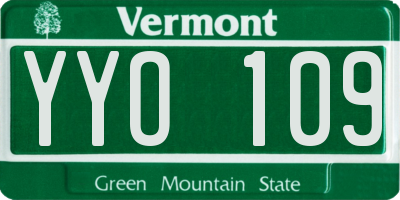 VT license plate YYO109