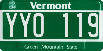 VT license plate YYO119